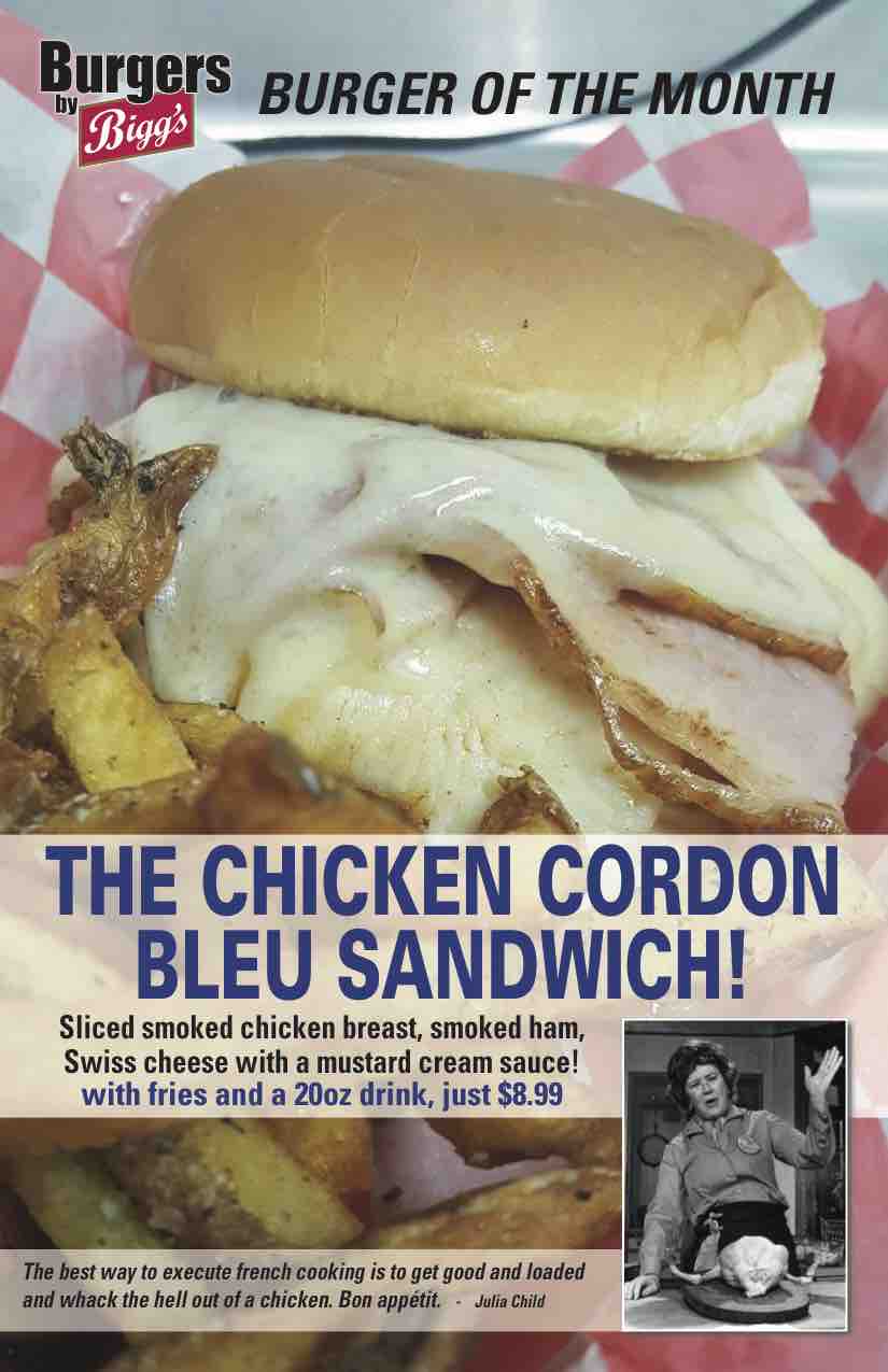 March 2016 - Chicken Cordon Bleu Sandwich